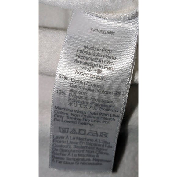 Madewell White Crew Neck Balloon Sleeve Sweatshirt Top Size L NWT $78 - Picture 11 of 11